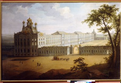 القصر الكبير في تساركوي سيلو (روسيا). لوحة لتيموفي أليكسييفيتش فاسيلييف (1783-1838) ، زيت على قماش بواسطة تيموثي أليكسييفيتش فاسيليف
