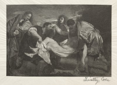 الماجستير الإيطالي القديم: The Entombment ، 1889. بواسطة تيموثي كول