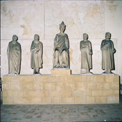 تمثال هنري السابع (12745-1313) ، الإمبراطور الروماني المقدس ، مع مستشاريه 1315 (رخام) بواسطة Tino di Camaino