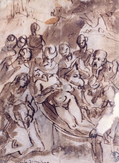 ترسب بواسطة تيتيان (حوالي 1490-1576) ، رسم بواسطة تيتيان (1488-1576)
