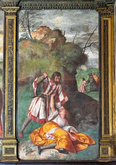 معجزة الزوج الغيور بواسطة تيتيان (1488-1576)