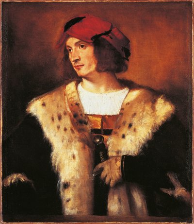 صورة لشاب يرتدي الفراء بواسطة تيتيان (1488-1576)