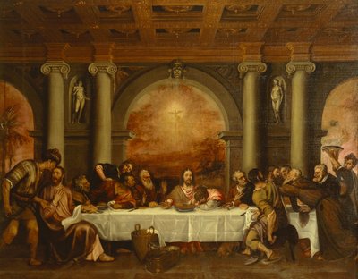 رسم تخطيطي للعشاء الأخير بواسطة تيتيان (حوالي 1490-1576) بواسطة تيتيان (1488-1576)