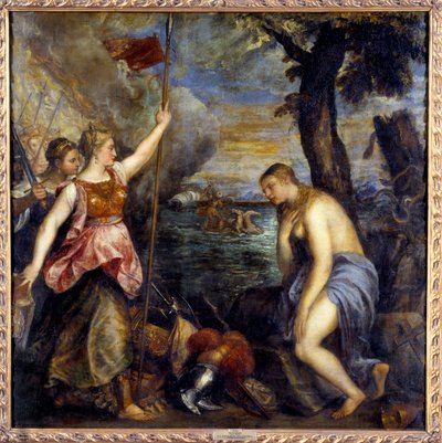 الدين الذي أنقذته إسبانيا. لوحة لتيزيانو فيسيليو تسمى تيتيان (1485-1576) بواسطة تيزيانو فيتشيلي
