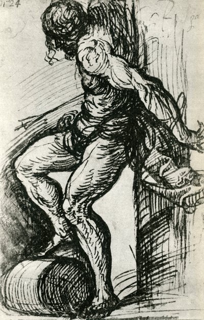 رسم تخطيطي للقديس سيباستيان ، c1518 ، 1937 بواسطة تيزيانو فيتشيلي