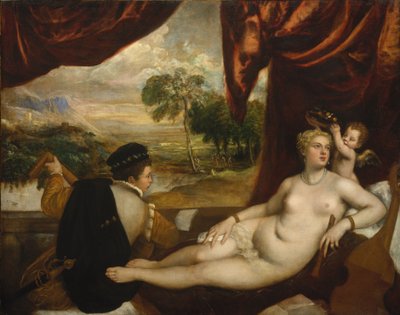 فينوس والعازف ، c.1565-70 بواسطة تيزيانو فيتشيلي
