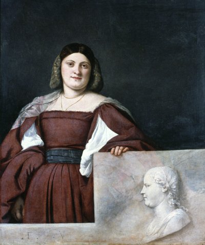 صورة لسيدة ، لا شيافونا المرأة الدلماسية ، c1510-1512 بواسطة تيزيانو فيتشيلي