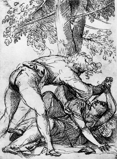 رسم للزوج الغيور في سكولا ديل سانتو ، c1510 ، 1937 بواسطة تيزيانو فيتشيلي