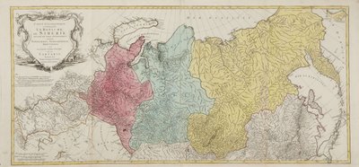 خريطة الإمبراطورية الروسية بواسطة توبياس كونراد لوتر