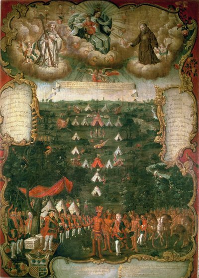 المعسكر العسكري للحاكم جيرونيمو ماتوراس خلال حملة غران تشاكو (زيت على قماش) بواسطة توماس كابريرا