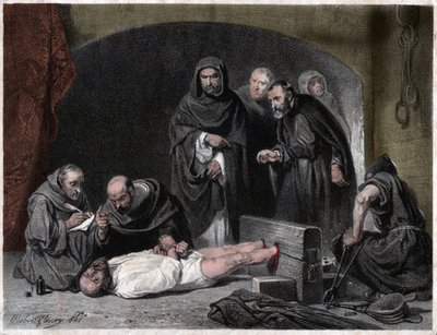 محاكم التفتيش في العصور الوسطى. 1841 (نقش) بواسطة Tony Robert-Fleury