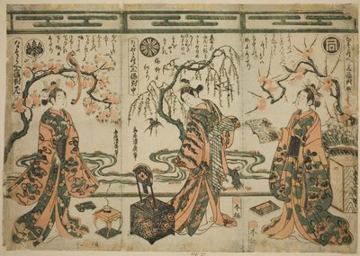 فريق C و RS Ichimatsu Sanogawa (يمين) ، Nakamura و Mijuro (المحرك الأول) ، Plan d Kumetaji Nakamura (قدم) ، من ako M parison - مجموعة من ثلاثة (مقارنة بزوج ثلاثي العرض) بواسطة توري كيوهيرو