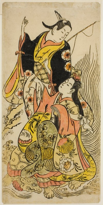 نسخة حديثة من Urashima Taro بواسطة Torii Kiyomasu II