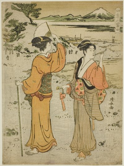 Enoshima من مسلسل "Mount Fuji in the Four Seasons (Shiki no Fuji)" بواسطة توري كيوناجا