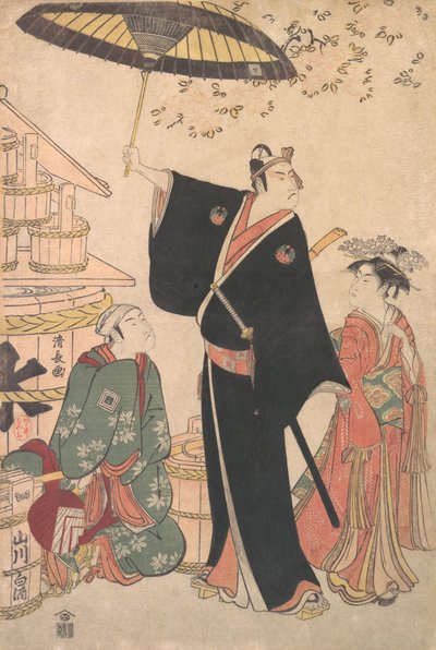 Ichikawa Yaozo III in the Role of Sukeroku من مسرحية Yukari no Edo-sakura ، تعرف أيضًا ... ، 1784. بواسطة توري كيوناجا