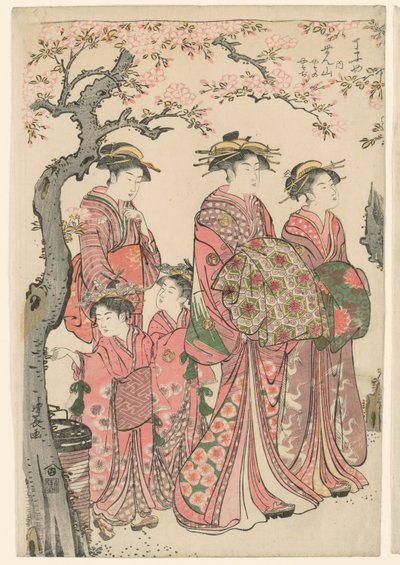المحظيات Senzan و Yasono و Yasoji من قبيلة Chojiya بواسطة توري كيوناجا