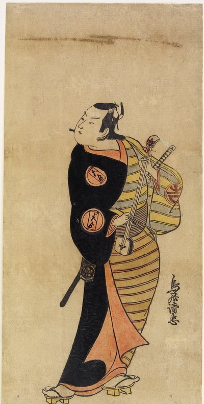 الممثل إيشيمورا تاكينوج؟ الرابع كصفحة Kichisabur ؟، 1718 (طباعة خشبية ملونة) بواسطة توري كيوتادا