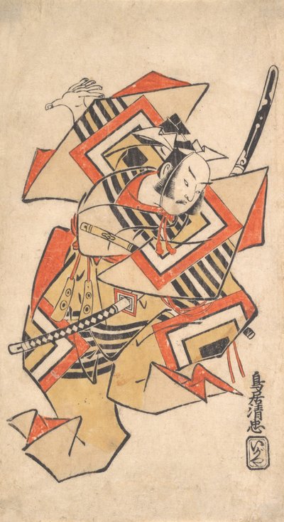 Ichikawa Danjuro II in the Scene انتظر لحظة شيباراكو ، حوالي عام 1715. بواسطة توري كيوتادا