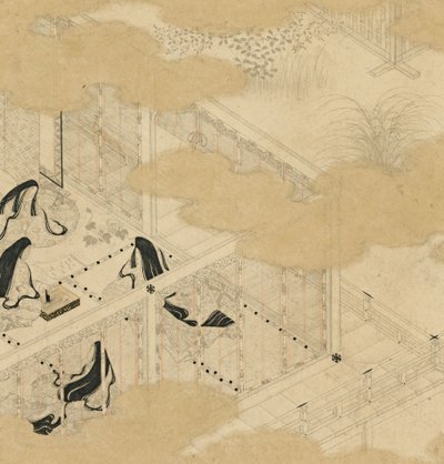 ألبومات مشاهد من حكاية جينجي جينجي مونوجاتاري غاجو ، أوائل القرن السابع عشر. بواسطة توسا ميتسونوري