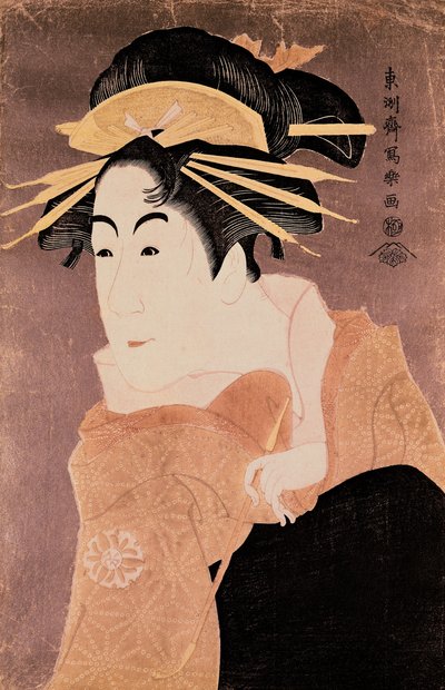 ماتسوموتو يونسابورو في دور المحظية Kewaizaka No Shosho (Shinobu) في مسرحية "Katakiuchi Noriai Banashi" ، c.1794-95 (نسخة خشبية) (انظر أيضًا 236909) بواسطة توشوساي شاراكو