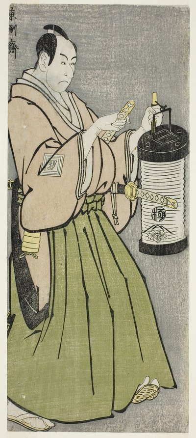 الممثل Ichikawa Omezo I بدور Tomita Hyotaro بواسطة توشوساي شاراكو