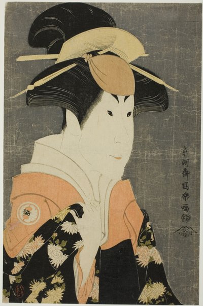 الممثل Segawa Tomisaburo II بدور Yadorigi ، زوجة Ogishi Kurando بواسطة توشوساي شاراكو