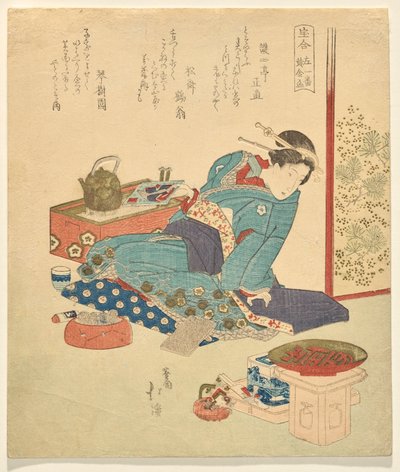 The First of the Left: Gold Vessel ، من السلسلة A Collection of Treasures بواسطة Totoya Hokkei