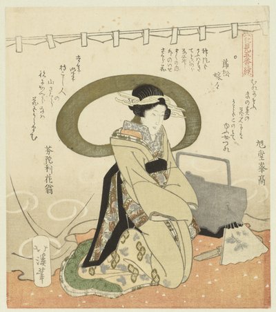 المرأة في نزهة مجموعة Pentaptych حول الإعجاب بالزهور (عنوان المسلسل) Hanami gobantsuzuki (عنوان المسلسل على الكائن) بواسطة توتو هوكي