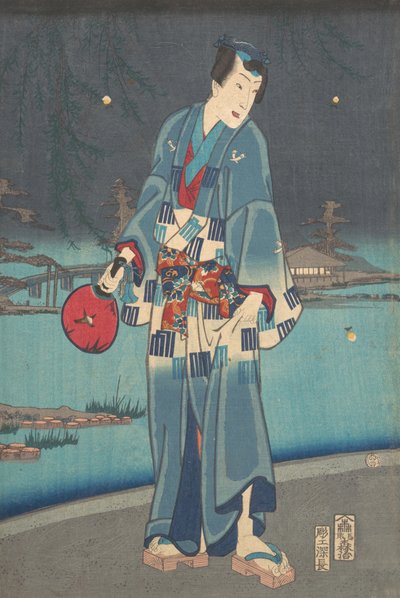 جينجي الحديثة - عرض ذبابة النار Imayo genji shiken hotaru asobi ، ١٨٦١. بواسطة تويوهارا كونيتشيكا