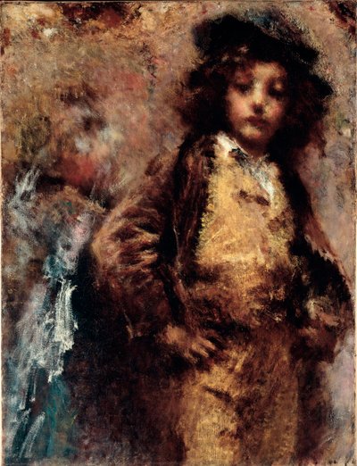 صورة فقيرة ولكنها جميلة لشاب يبدو وكأنه أنيق. اللوحة بواسطة ترانكيلو كريمونا (1837-1878) الجينات ، نيرفي ، غاليريا بواسطة آرتي موديرنا بواسطة ترانكيلو كريمونا