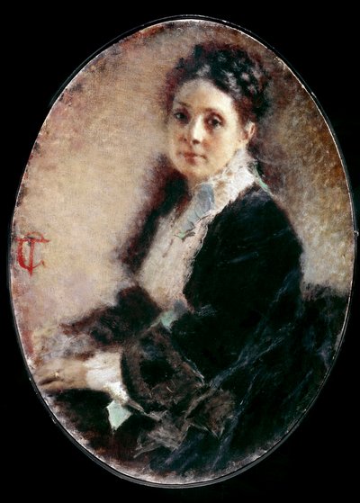 صورة مدام ديشامب. لوحة ترانكيلو كريمونا (1837-1878) بواسطة ترانكيلو كريمونا