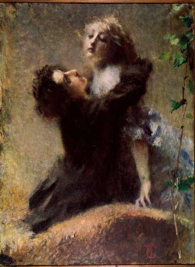 اللبلاب. رجل يعانق امرأة. لوحة ترانكويلو كريمونا (1837-1878) 1878 شمس. 132.5x100 سم تورين ، معرض سيفيك للفن الحديث والمعاصر بواسطة ترانكيلو كريمونا