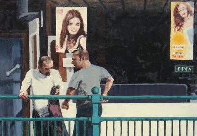 محادثة، 2006 (زيت على لوح) بواسطة تريفور بيرجس