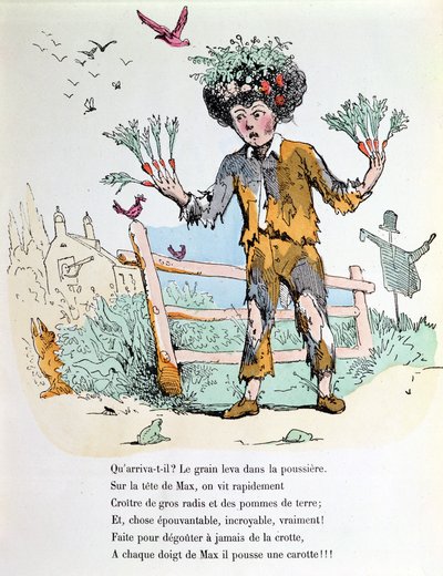 الطفل الذي لا يغسل أبدًا ، رسم توضيحي لـ "Les Defauts Horribles" ، 1862 بواسطة تقليم