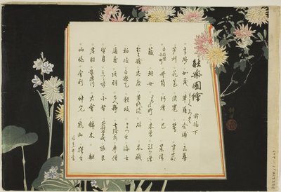 صفحة الفهرس ، تطبع .51-.100 (المجلد 1) ، من سلسلة "صور لا عروض (Nogaku Zue)" بواسطة Tsukioka Kogyo