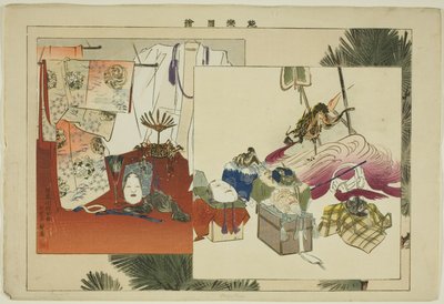 خصائص ، من سلسلة "صور لا عروض (Nogaku Zue)" بواسطة Tsukioka Kogyo