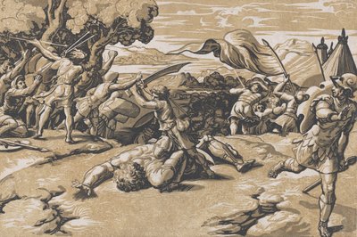 ديفيد وجليات ، كاليفورنيا. 1520-27. بواسطة أوغو دا كاربي