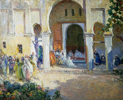 حكم الباشا ، فاس 1924 ، لوحة يوليس كابوتو (1872-1948) ، 80 × 100 سم ، إيطاليا ، القرن العشرين بواسطة أوليس كابوتو