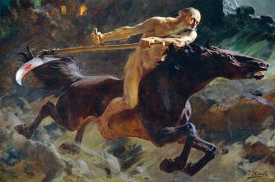 فارس نهاية العالم، بقلم أولبيان تشيكا سانز (1860-1916) بواسطة Ulpiano Checa y Sanz