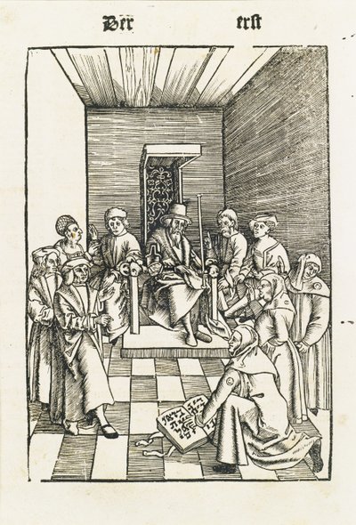 اليمين اليهودية من Laienspiegel ، Augsburg ، 1509 بواسطة أولريش تينجلر