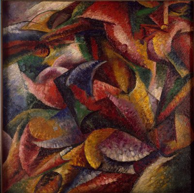 Futurism: “” Dynamism of a Human Body”” (Dinamismo di un corpo umano) Painting by Umberto Boccioni (1882-1916) 1913 Dim 1x1 m Milan, Museo del Novecento بواسطة Umberto Boccioni