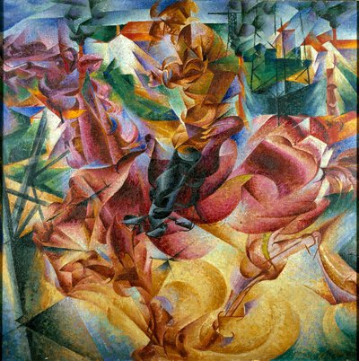 فيوتشرزم: "المرونة" لوحة لأمبرتو بوتشيوني (1882-1916) بواسطة Umberto Boccioni