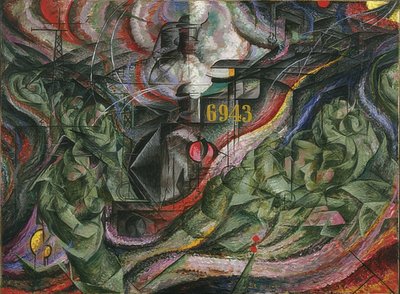حالات العقل الأول: الوداع. 1911 بواسطة Umberto Boccioni