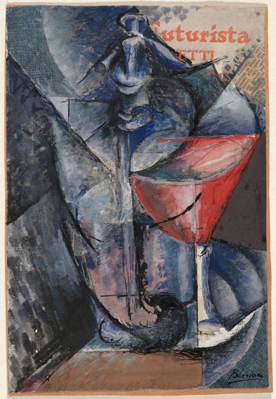 باق على قيد الحياة: زجاج وسيفون بواسطة Umberto Boccioni