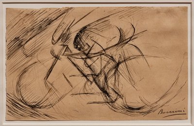 دراسات عن ديناميكية راكب الدراجة بواسطة Umberto Boccioni