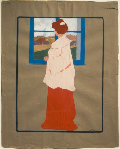 امرأة في نافذة (الخريف) ، كاليفورنيا 1908 ، بواسطة Umberto Boccioni