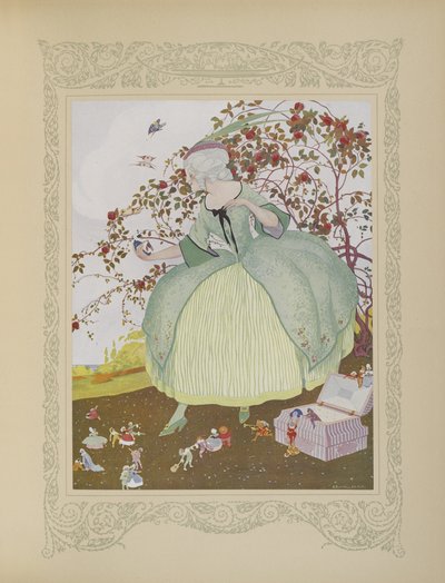 استمتعت Gracieuse أولاً برؤية مثل هذا الشيء الاستثنائي ، رسم توضيحي من `` Contes du Temps Jadis 