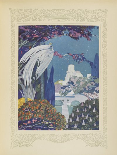ومع ذلك ، فإن Bluebird الجميل لم يتوقف عن التحليق حول القصر ، رسم توضيحي من "Contes du Temps Jadis" ، أو "Tales from Times Past" ، ص 32 بواسطة أومبرتو برونليسكي