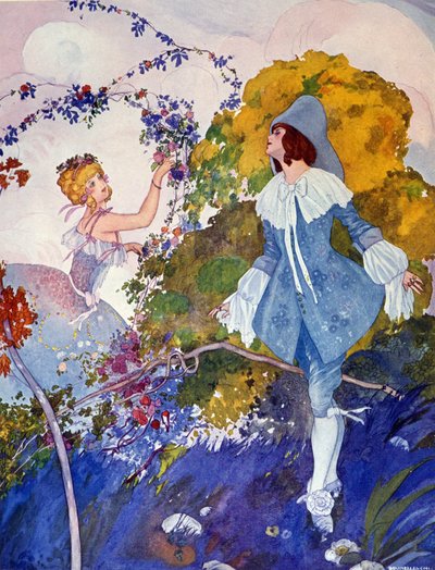 رسم الأمير تشارمينج والفتاة لأومبرتو برونليسكي (1879-1949) القرن العشرين بواسطة أومبرتو برونليسكي