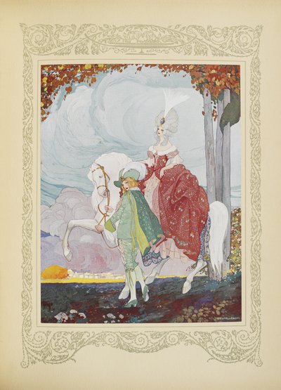 أخذت الصفحة حصان الأميرة بجانب اللجام وقادته ، رسم توضيحي من "Contes du Temps Jadis" ، أو "Tales from Times Past" ، الصفحة 10 بواسطة أومبرتو برونليسكي